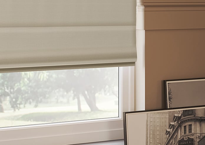 Loxley, Subtle Taupe - Motorised Roman Blind - Image 5